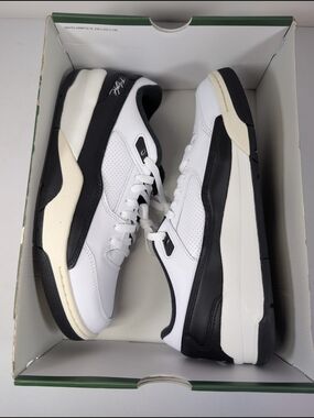 Jordan Flight Court. White/Black-Sail HF3255 112 03/06/25 Men Size 10.5